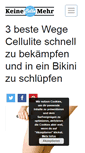 Mobile Screenshot of keinecellulitemehr.com